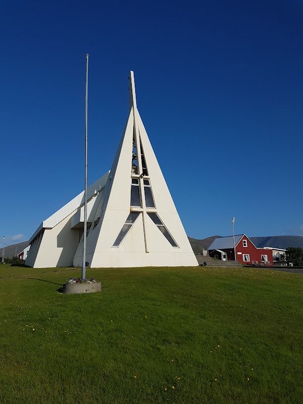 Church converted into a guesthouse in Skagaströnd