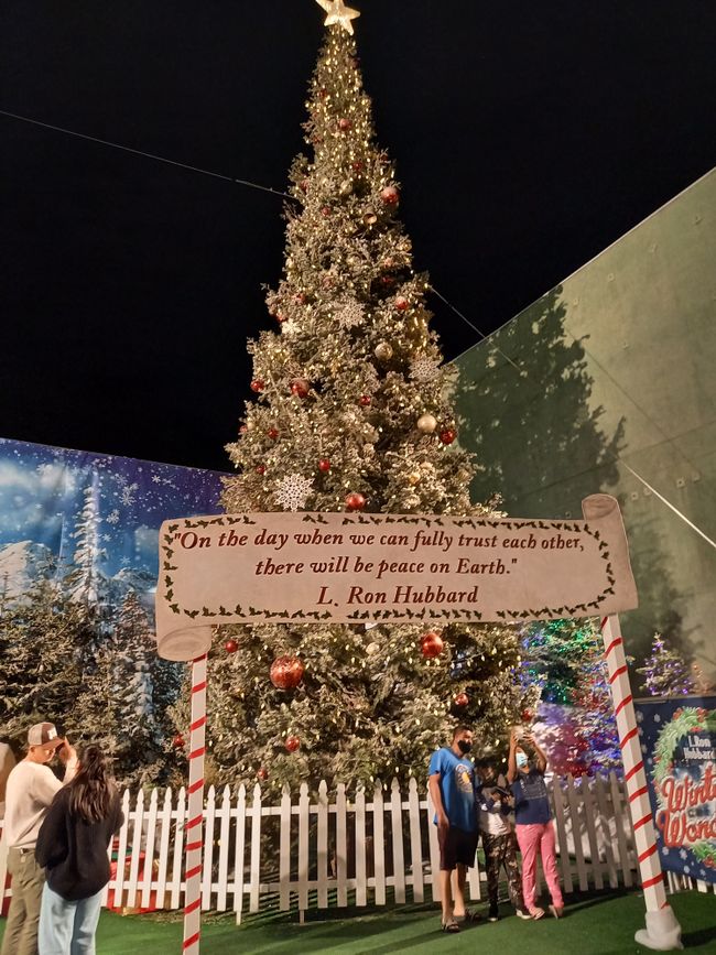 Bonusbild: Scientology-Weihnachtsbaum in Hollywood
