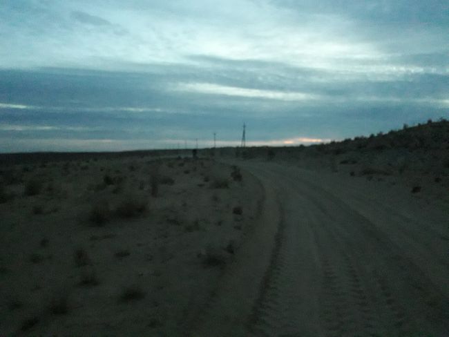 evening over the Karakum Desert