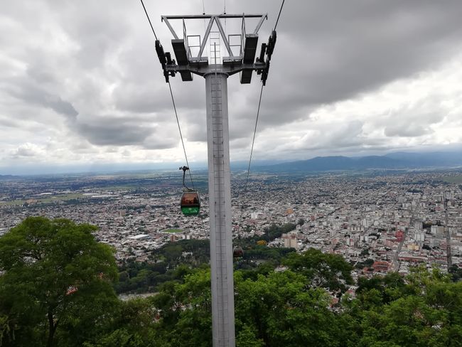 Cable car at Cerro San Bernardo