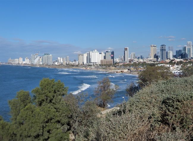 A view from above of the waterfront