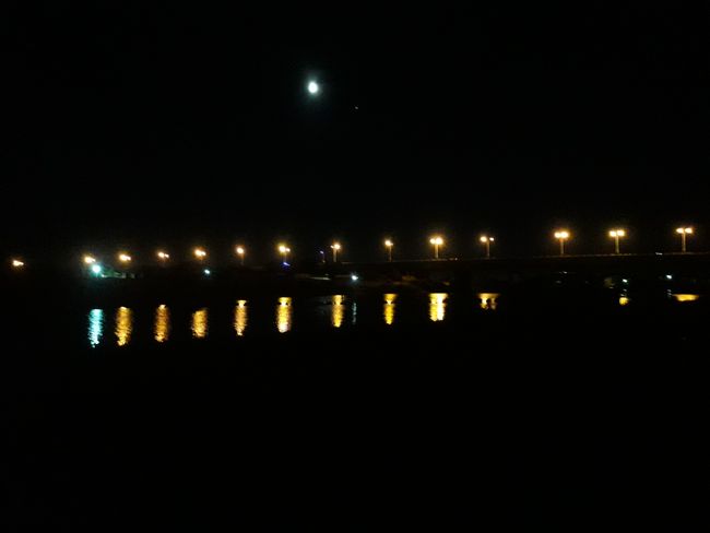 night by the Ural River in Atyrau