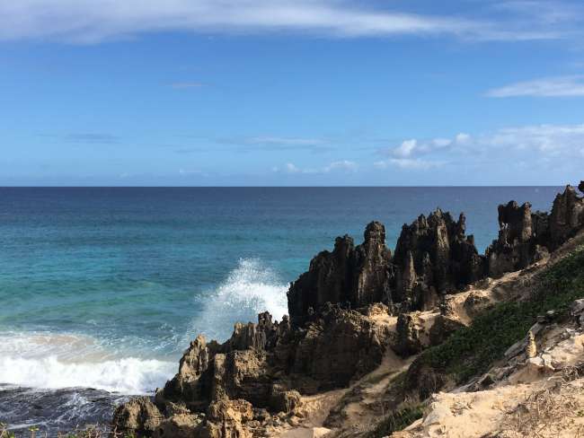 Rock formation on trail