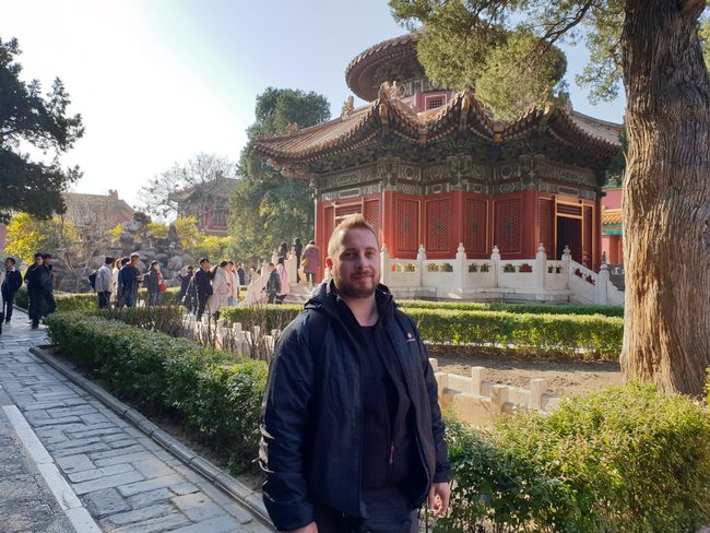 In the royal garden of the Forbidden City