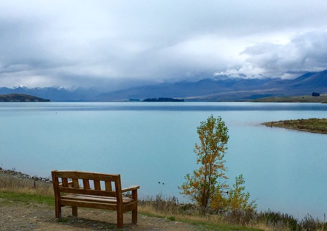 Lake Tekapo, unfortunately still without a view of the mountains in the background