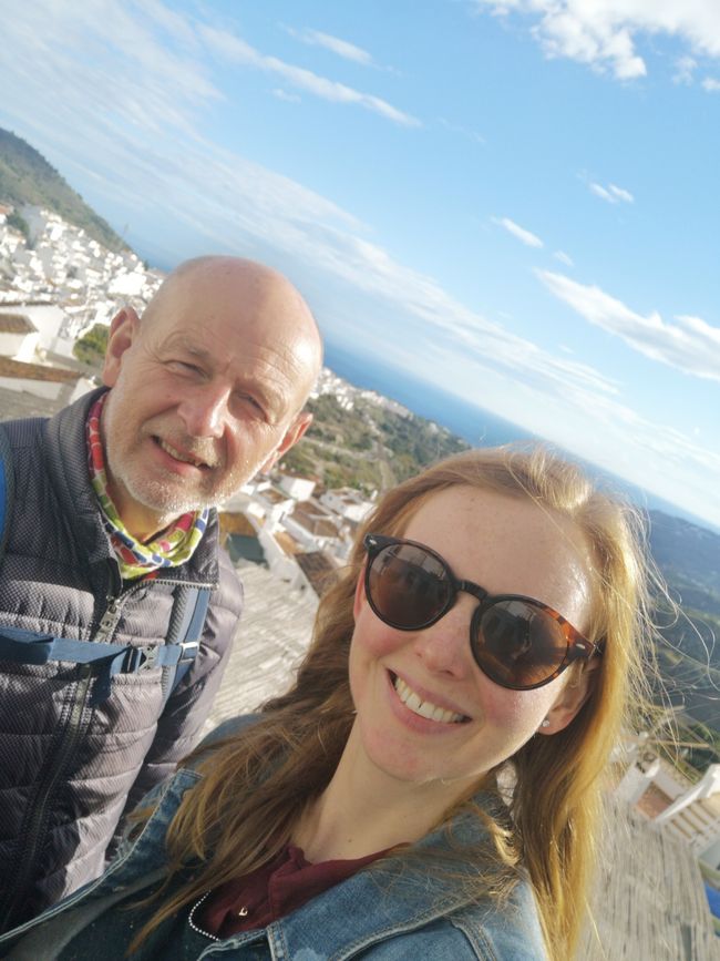 With Dad in Maro, Nerja and Granada
