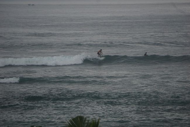 Surfer in the evening