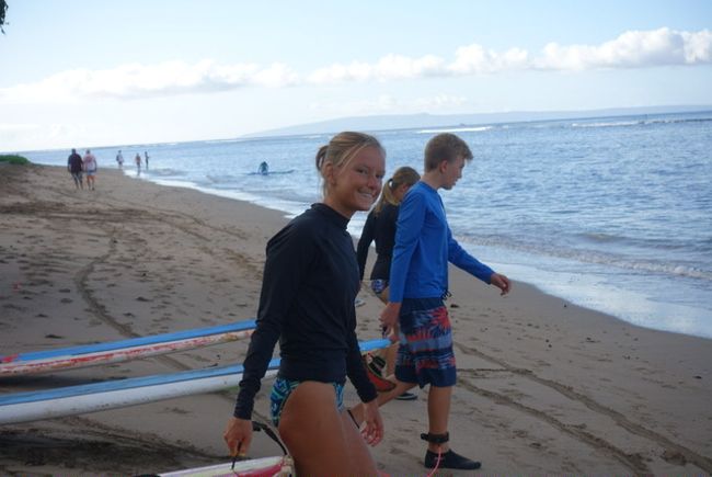 Surfing on Maui...