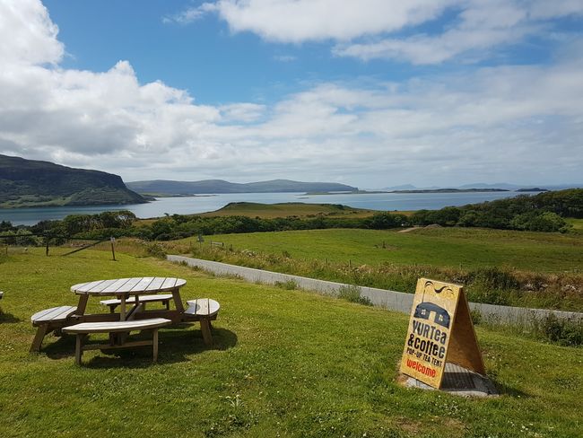 View from the Skyeskyns cafe overlooking the bay
