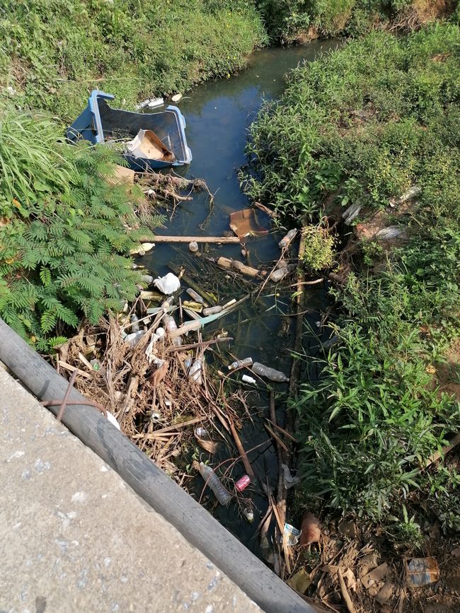 Müll im Fluss