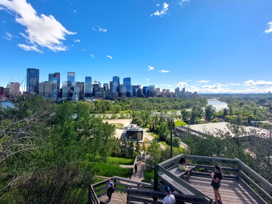 Prince's Island Park and skyline of Calgary