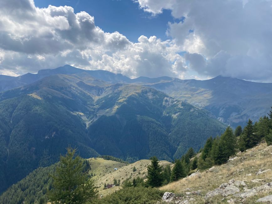 View from Colombier to Col de Crousette, which we plan to cross on Saturday.