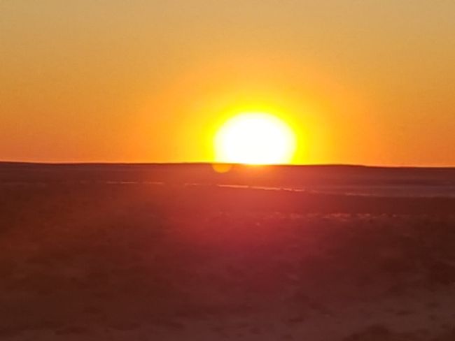 Sunset in the almost desert