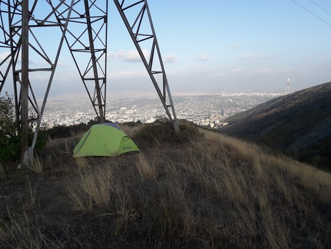 Campsite above Tbilisi