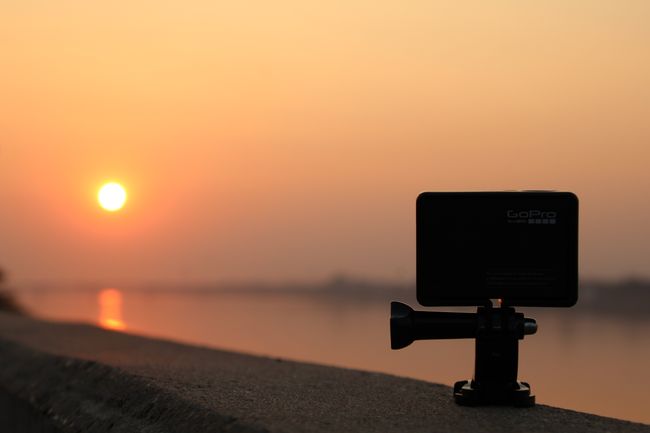 GoPro filming the sunset