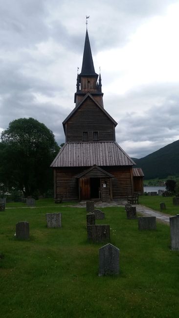 Stave church in Kaupanger...