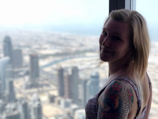 Christin on the 125th floor