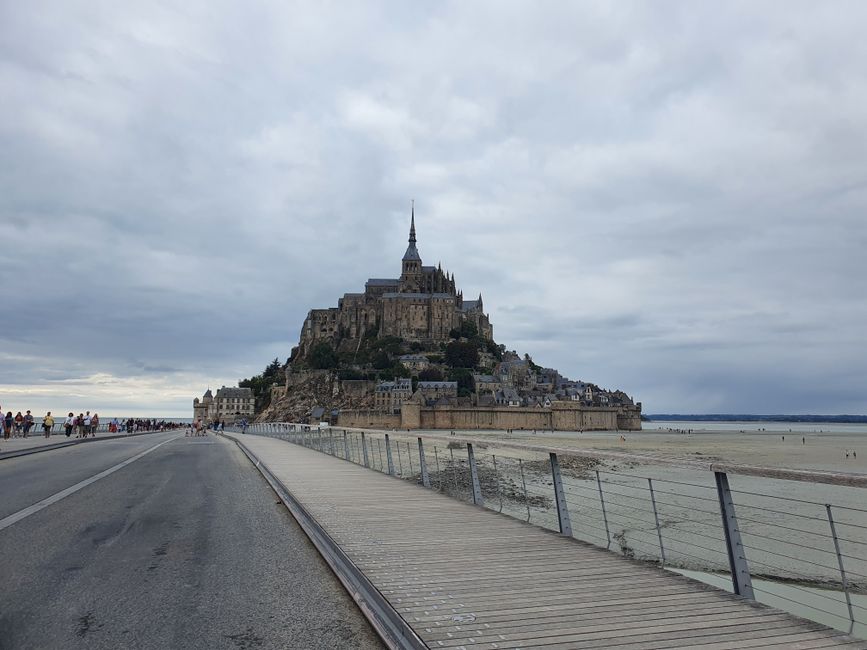 Mont St Michel from the causeway