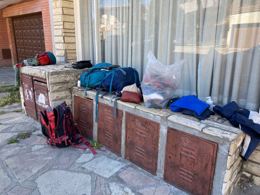 Gepäck aufteilen in Bariloche
