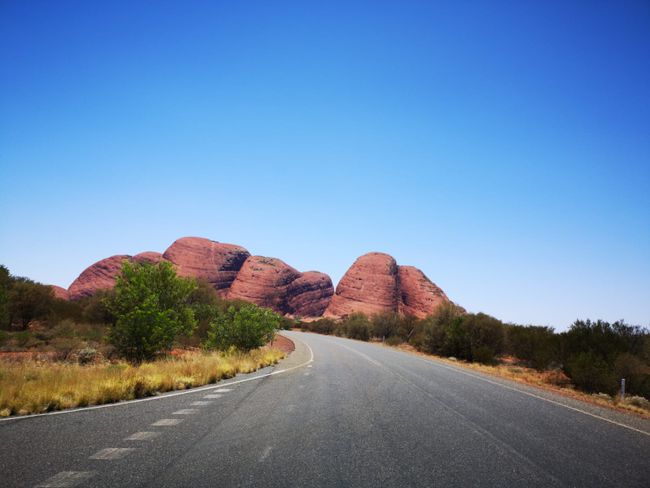 The rock formation of Kata Tjuta in the national park