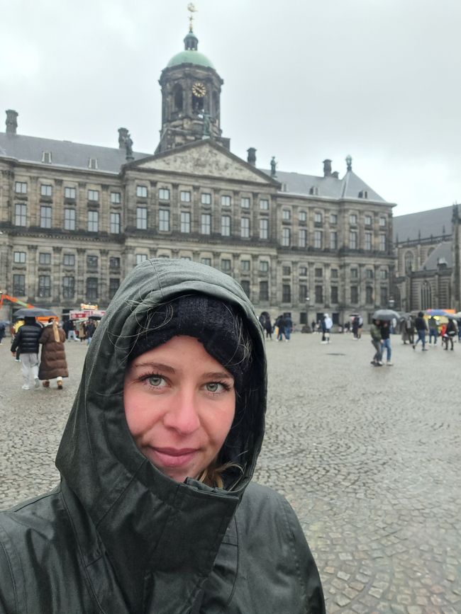 Amsterdam - city square in the rain