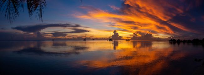 Sonnenuntergang im Atoll