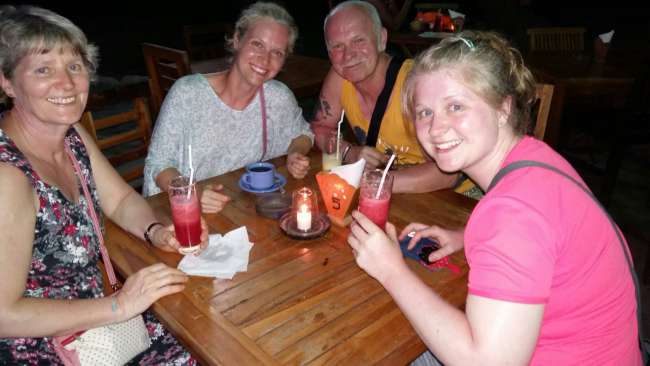 My family visiting Bali and the Gilis