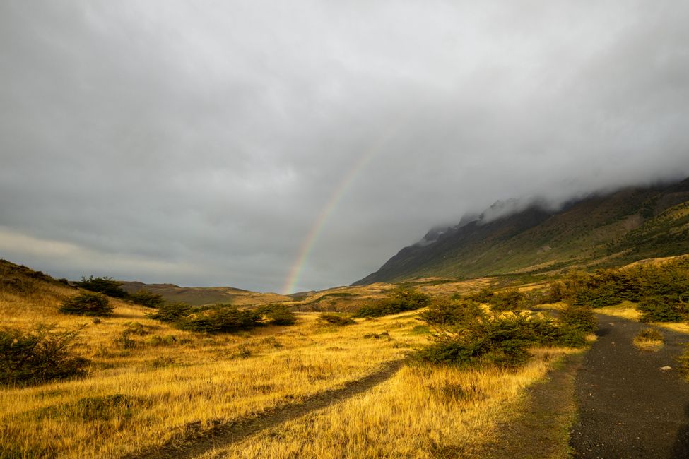 Regenreicher Start aufm Weg zu den Torres del Paine