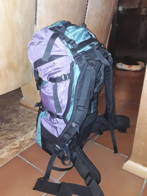 The packed backpack