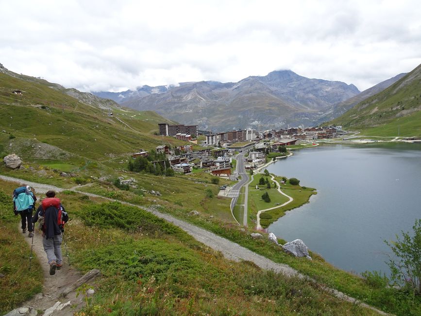 From Tignes over the Col de la leisse and through the Vanoise National Park