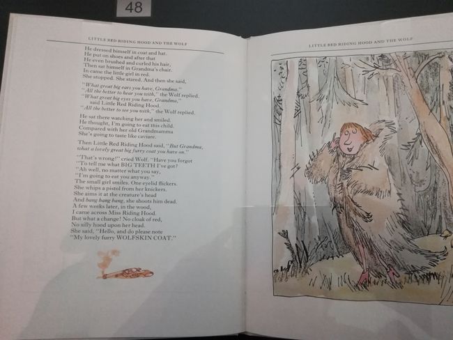 Aus der Rotkäppchen Ausstellung :) Roald Dahl ist super!