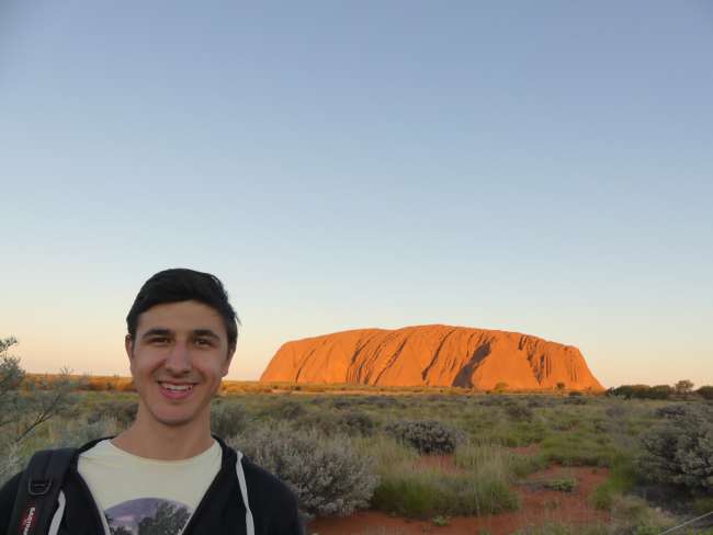 Andi with Uluru