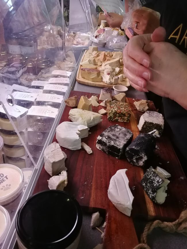 Cheese counter at the vegan fair - I would have loved to take more, but unfortunately it's not cheap