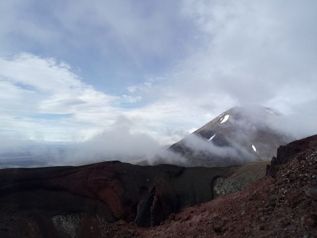 View back at Mount Ruapehu
