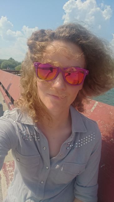 Selfie on the shuttle boat