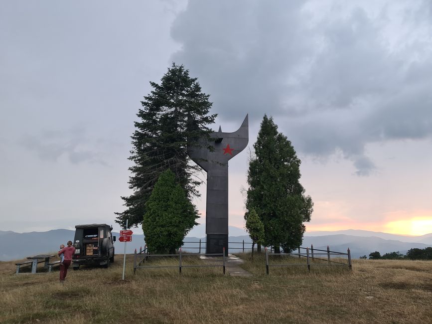 Unser Stellplatz am Spomenik.