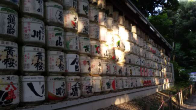 Sake barrels in Yoyogi Park