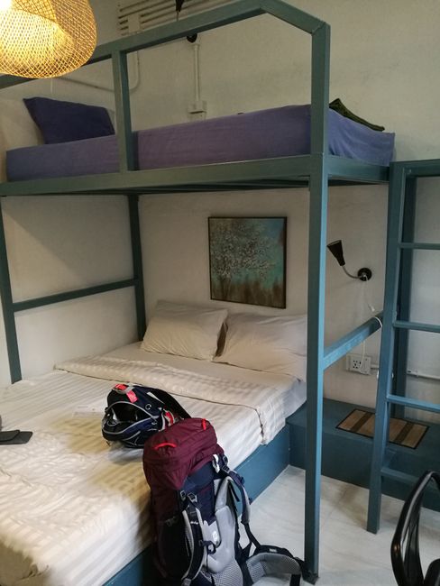 Our room with a loft bed.