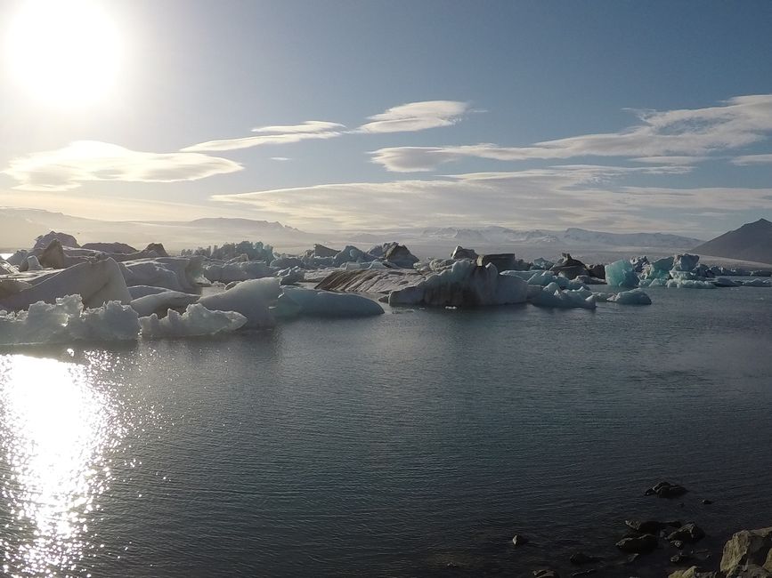 Eisberge kurz vorm Ausgang ins offene Meer