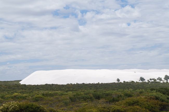 white dunes in front of Cervantes