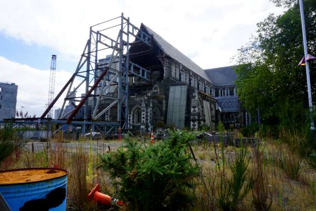 zerstörte Kirche in Christchurch