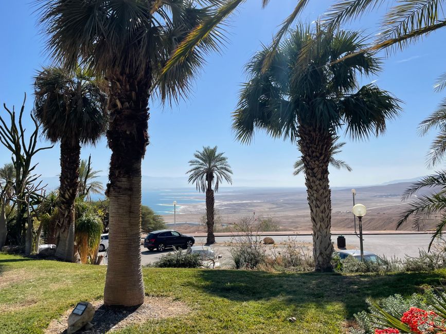 View from the kibbutz to the Dead Sea