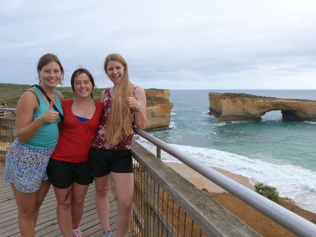 Swimming under a waterfall again on the Great Ocean Road!