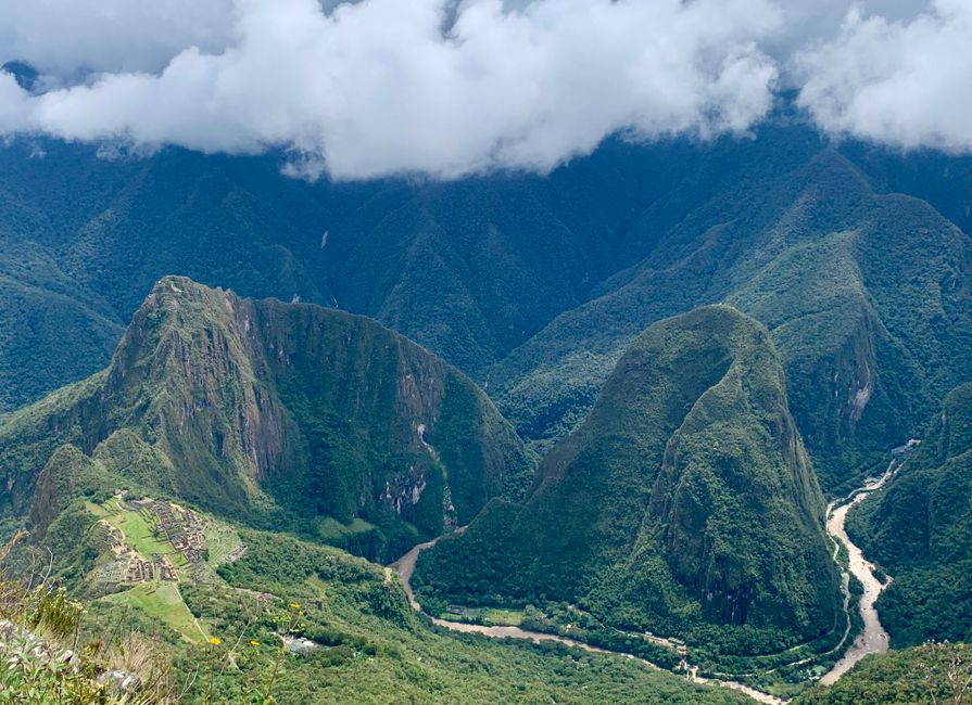 Ausblick über ganz Machu Picchu