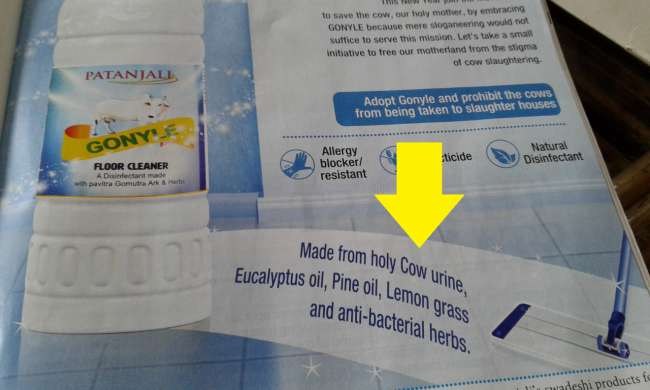 Cleaning product made from holy cow urine!