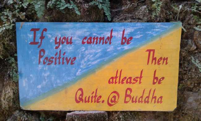 'If you can't be positive, at least be quiet.'