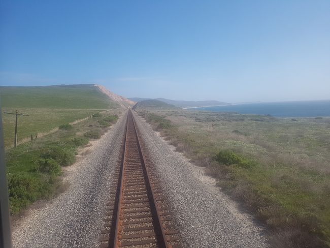 The train journey with the Coast Starlight