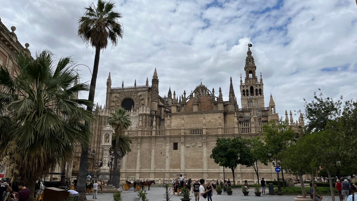 Seville Cathedral with Giralda, formerly a Minaret (Tower)