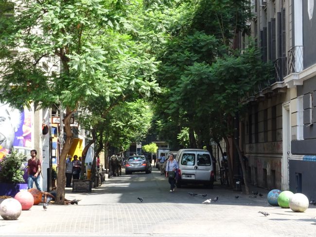 Quartierstraße in Santiago