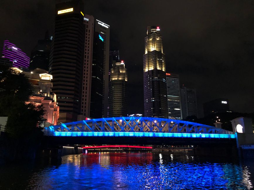 Tag 48 - Singapur - Flussfahrt am Abend